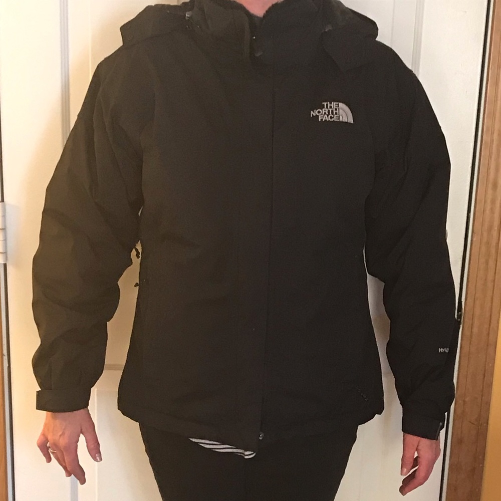 The North Face Faux Fur Lined Black Ski Parka, M